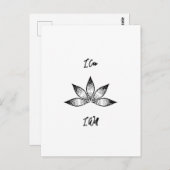 Ich kann eine inspirierende Entschlossenheit Lotus Postkarte (Vorne/Hinten)