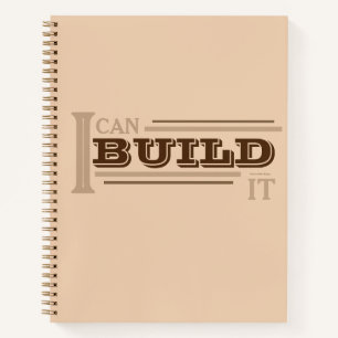 Ich kann es bauen (Braun) Planer/ Notizblock