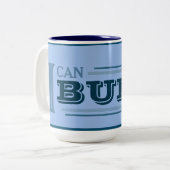 Ich kann es bauen Kaffeetasse (Blau) (Vorderseite Links)