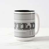 Ich kann es bauen Kaffeetasse (Grau) (VorderseiteRechts)