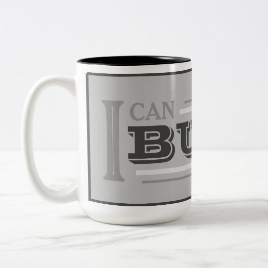 Ich kann es bauen Kaffeetasse (Grau) (Links)