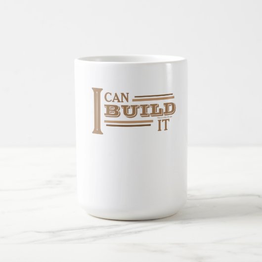 Ich kann es bauen - Kaffeetasse (Weiß) (Mittel)