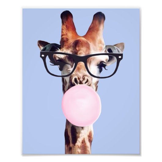 Ich kann es dir erklären Giraffe Blowgum Fotodruck (Vorne)