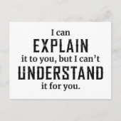 Ich kann es dir erklären postkarte (Vorderseite)