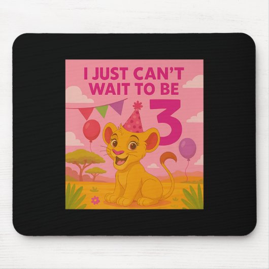 Ich kann es kaum erwarten, 3 Premium zu sein Mousepad (Vorne)