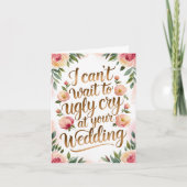 Ich kann es nicht abwarten, auf deiner Hochzeitska Dankeskarte (Vorderseite)