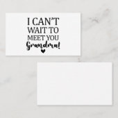 Ich kann es nicht abwarten, dich Großmutter-Schwan Visitenkarte (Vorne/Hinten)