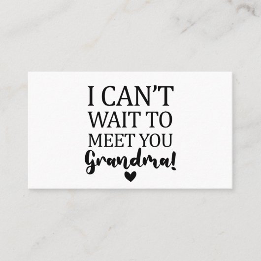 Ich kann es nicht abwarten, dich Großmutter-Schwan Visitenkarte (Vorderseite)