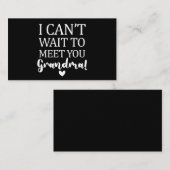 Ich kann es nicht abwarten, dich Großmutter-Schwan Visitenkarte (Vorne/Hinten)