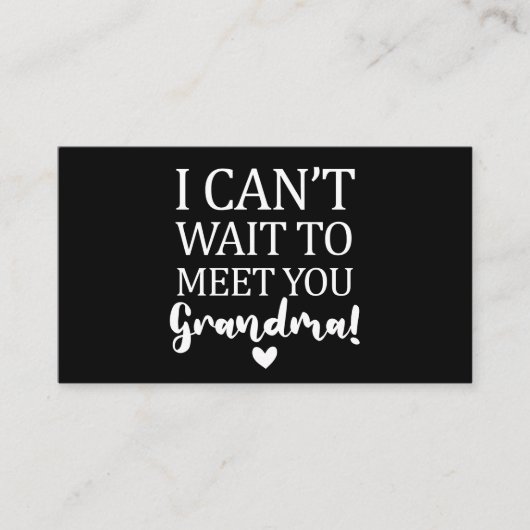 Ich kann es nicht abwarten, dich Großmutter-Schwan Visitenkarte (Vorderseite)