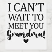 Ich kann es nicht abwarten, dich Großmutter-Schwan Weinetikett (Einzelnes Label)