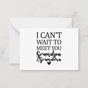 Ich kann es nicht abwarten, dich Großvater und Oma Mitteilungskarte