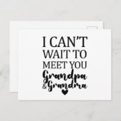 Ich kann es nicht abwarten, dich Großvater und Oma Postkarte (Vorne/Hinten)