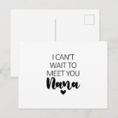 Ich kann es nicht abwarten, dich zu treffen Nana S Postkarte (Vorne/Hinten)