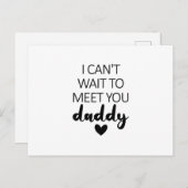 Ich kann es nicht abwarten, dir die Ankündigung ei Postkarte (Vorne/Hinten)