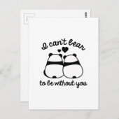 Ich kann es nicht ertragen, ohne dich zu sein postkarte (Vorne/Hinten)