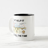 Ich kann es nicht helfen, wenn ich ständig zweifarbige tasse (Vorderseite Links)