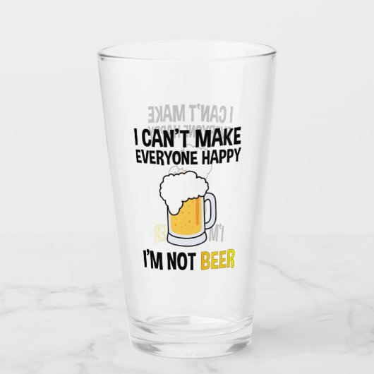 Ich kann es nicht jedem glücklich machen - ich bin glas (Vorderseite)