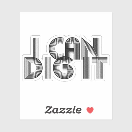 Ich kann es tun aufkleber (Blatt)