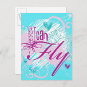Ich kann fliegen postkarte (Vorne/Hinten)