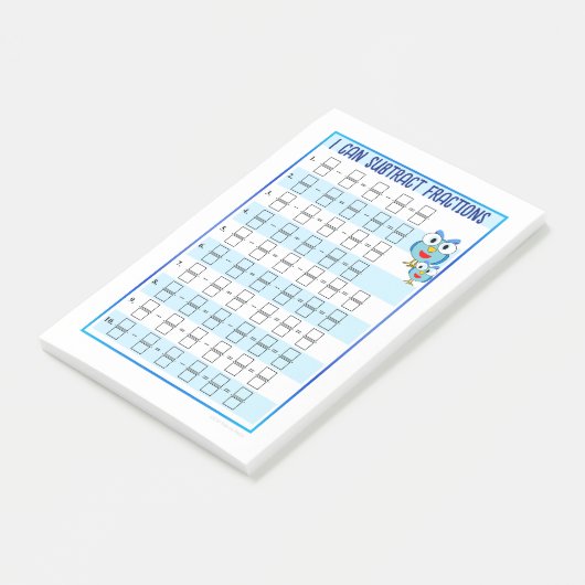 Ich kann Fractions hinzufügen - Blue Post-It-Notes Post-it Klebezettel (angewinkelt)