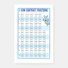 Ich kann Fractions hinzufügen - Blue Post-It-Notes Post-it Klebezettel