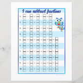 Ich kann Fractions-Vorlagen hinzufügen und subtrah (Rückseite)