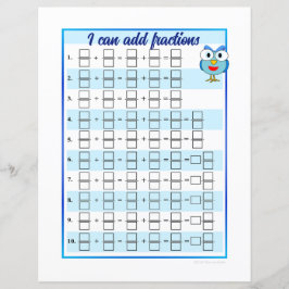 Ich kann Fractions-Vorlagen hinzufügen und subtrah