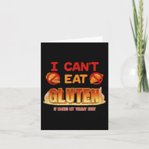 Ich kann Gluten Funny nicht aufklappbar Gen Z Meme Karte