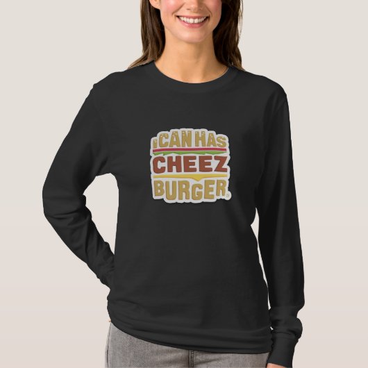 Ich kann habe Cheezburger (Schatten) T-Shirt (Vorderseite)