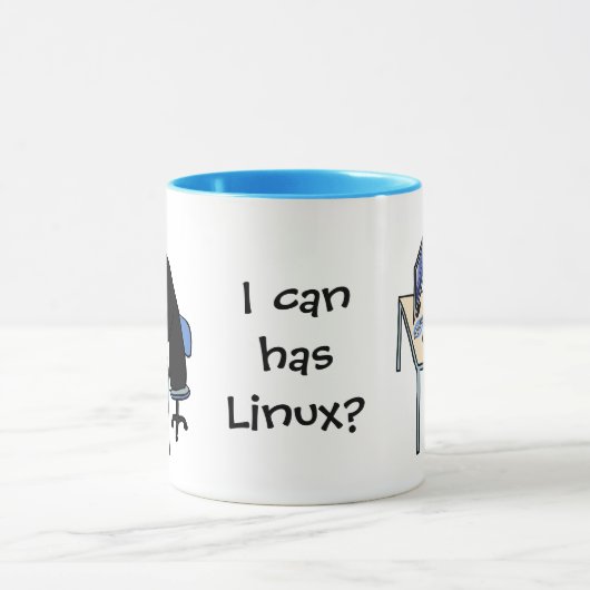 Ich kann habe Linux? Tasse (Zentrum)