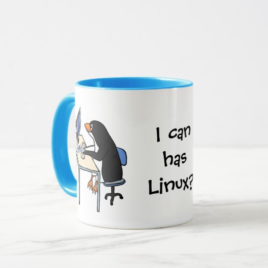 Ich kann habe Linux? Tasse (Vorderseite Links)
