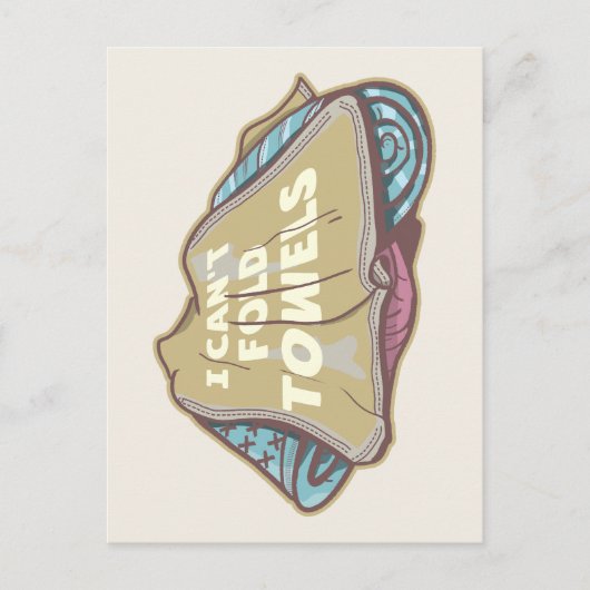 Ich kann Handtücher nicht lustig waschen Postkarte (Vorderseite)