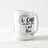 Ich kann harte Dinge tun (Azaleen) Kaffeetasse (VorderseiteRechts)