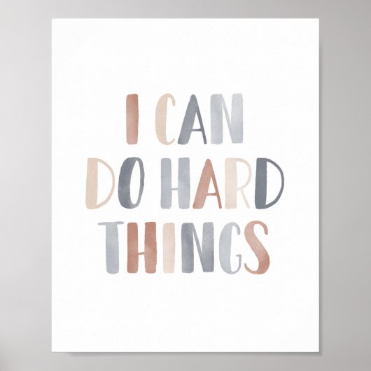 Ich kann harte Dinge tun Boho Kinder Zimmerdekorat Poster (Vorne)