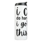 Ich kann harte Dinge tun (Fliegenfalle Venus) Thermosbecher (Nach links gedreht)