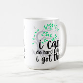 Ich kann harte Dinge tun (heller Baum des Lebens) Kaffeetasse (VorderseiteRechts)
