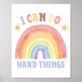 Ich kann harte Dinge tun - Kinder Positive Affirma Poster (Vorne)