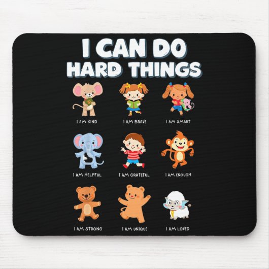 Ich kann harte Dinge tun Kinderbuch Mousepad (Vorne)