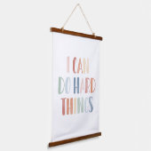 Ich kann harte Dinge tun Kinderzimmer Dekoration Wandteppich Mit Holzrahmen (Gewinkelt)