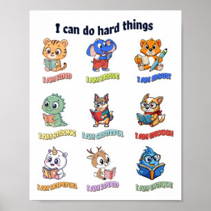 Ich kann harte Dinge tun Lehrer Zurück zur Schule  Poster