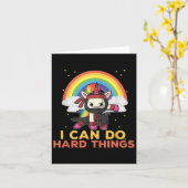 Ich kann harte Dinge tun Rainbow Ninja Karte (Gelbe Blume)