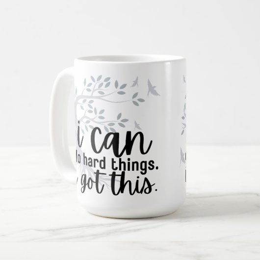 Ich kann harte Dinge tun (verschlungener Baum des  Kaffeetasse (Vorderseite Links)