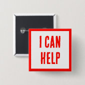 ICH KANN HELFEN! Buttons für Freiwillige, Unterneh (Vorne & Hinten)