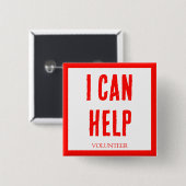 ICH KANN HELFEN! Buttons für Freiwillige, Unterneh (Vorne & Hinten)