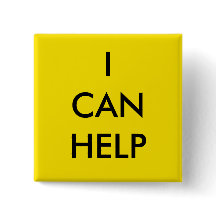 Ich kann helfen Freiwilligen-Button Charity-Event