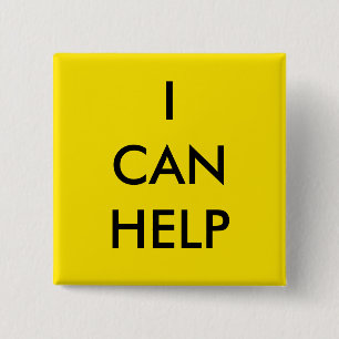 Ich kann helfen Freiwilligen-Button Charity-Event Button