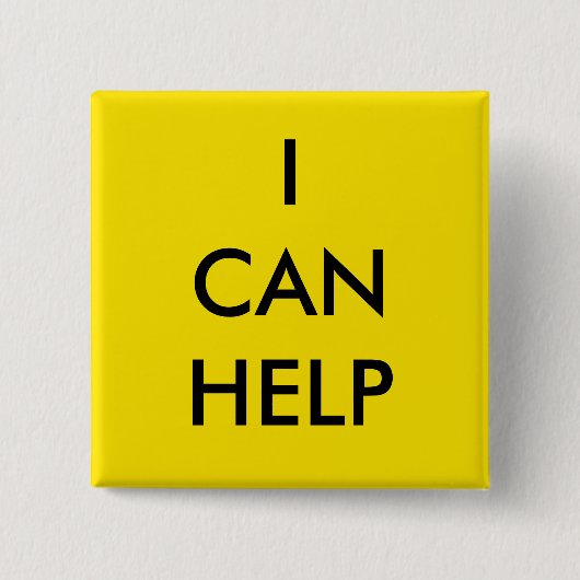 Ich kann helfen Freiwilligen-Button Charity-Event Button (Vorderseite)