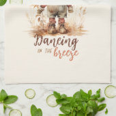 Ich kann Herbst riechen - rustikale Vogelscheuche  Geschirrtuch (Gefaltet)