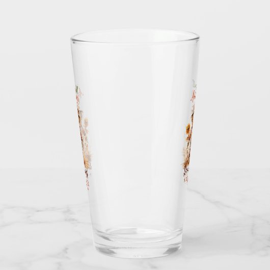 Ich kann Herbst riechen - rustikale Vogelscheuche Glas (Links)